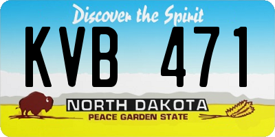 ND license plate KVB471