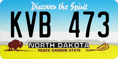 ND license plate KVB473