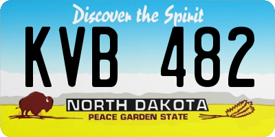 ND license plate KVB482