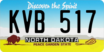 ND license plate KVB517