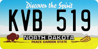 ND license plate KVB519