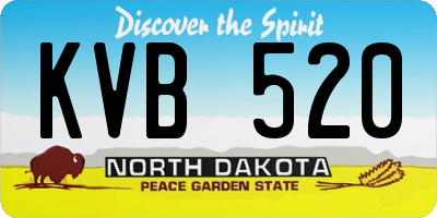 ND license plate KVB520