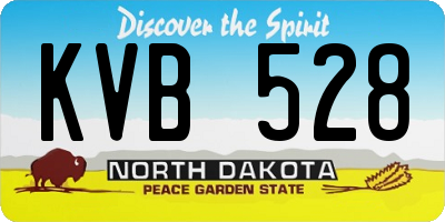 ND license plate KVB528