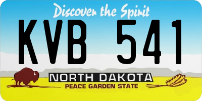 ND license plate KVB541