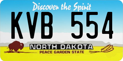 ND license plate KVB554
