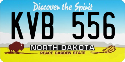 ND license plate KVB556