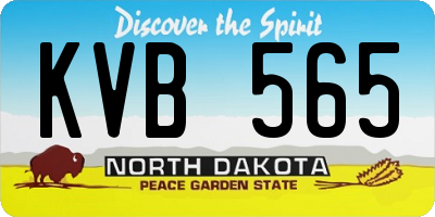 ND license plate KVB565