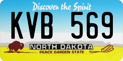 ND license plate KVB569