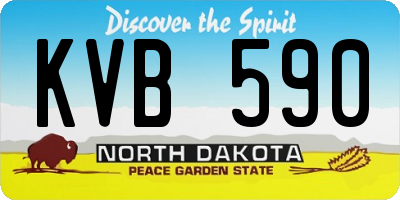 ND license plate KVB590