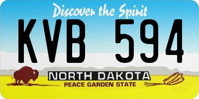 ND license plate KVB594