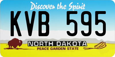 ND license plate KVB595