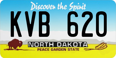 ND license plate KVB620