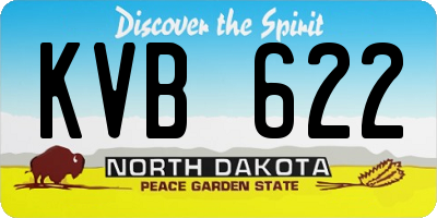 ND license plate KVB622