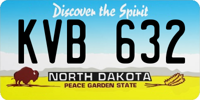 ND license plate KVB632
