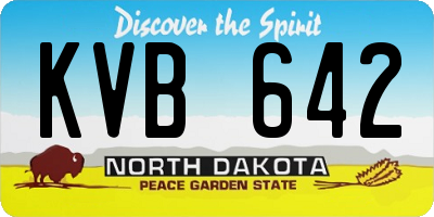 ND license plate KVB642