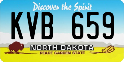 ND license plate KVB659