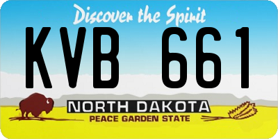 ND license plate KVB661