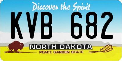 ND license plate KVB682