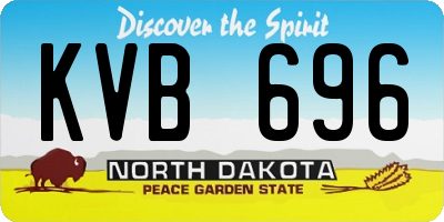 ND license plate KVB696