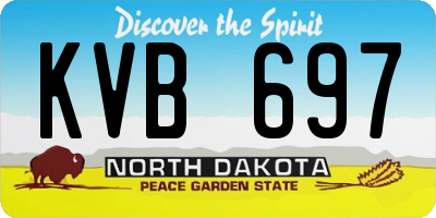 ND license plate KVB697