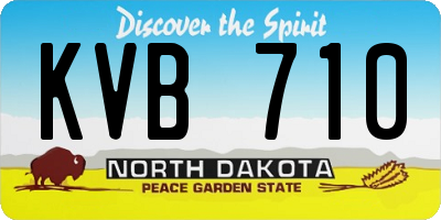 ND license plate KVB710