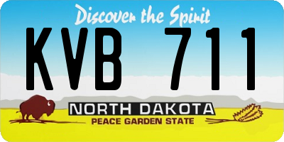 ND license plate KVB711