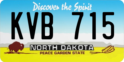 ND license plate KVB715
