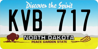 ND license plate KVB717