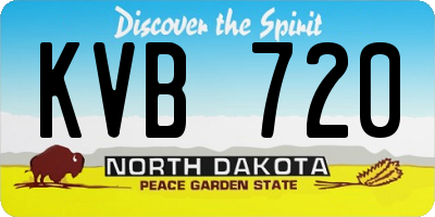 ND license plate KVB720