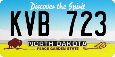 ND license plate KVB723