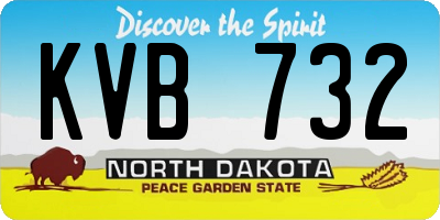 ND license plate KVB732