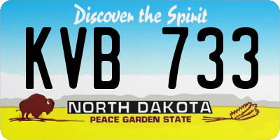 ND license plate KVB733