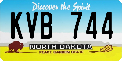 ND license plate KVB744