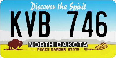 ND license plate KVB746