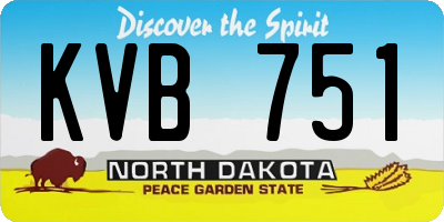 ND license plate KVB751