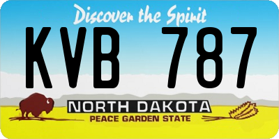 ND license plate KVB787