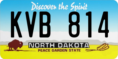 ND license plate KVB814