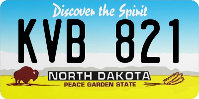 ND license plate KVB821