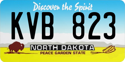 ND license plate KVB823
