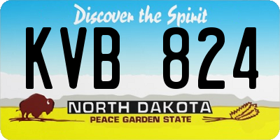 ND license plate KVB824