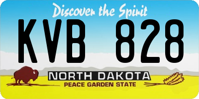 ND license plate KVB828