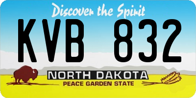 ND license plate KVB832