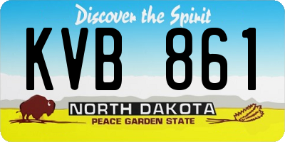 ND license plate KVB861