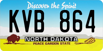 ND license plate KVB864