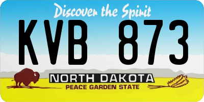 ND license plate KVB873