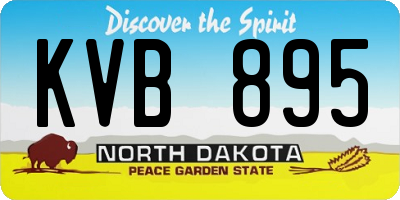 ND license plate KVB895