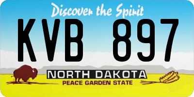 ND license plate KVB897