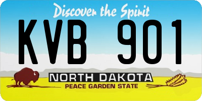 ND license plate KVB901