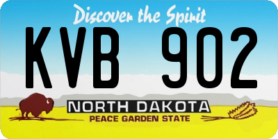 ND license plate KVB902