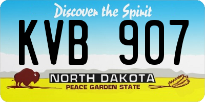 ND license plate KVB907